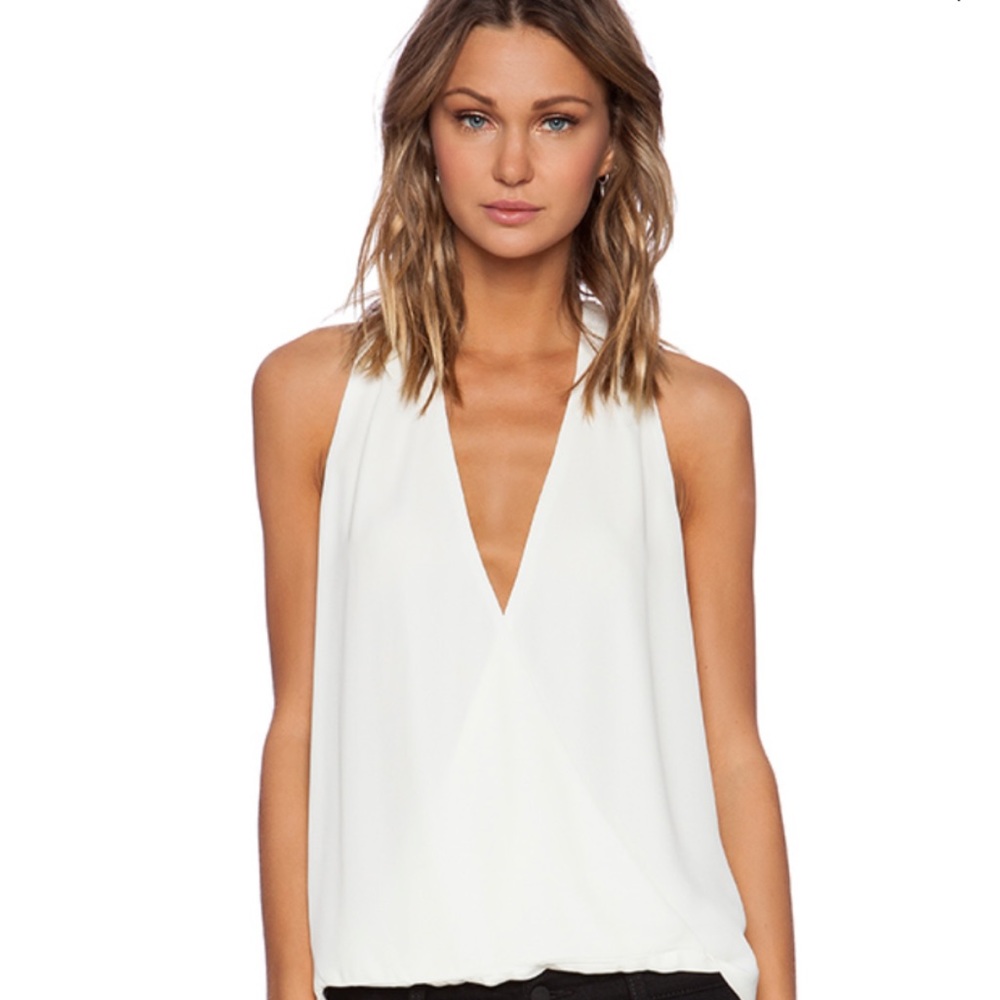 White Racerback Wrap Top